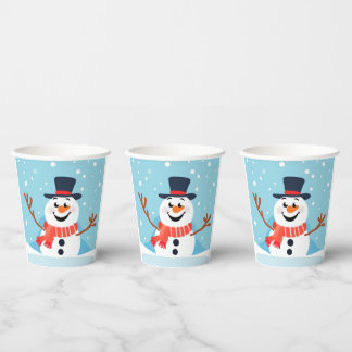 Snowman Weihnachtsfeier Papier Becher