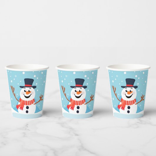 Snowman Weihnachtsfeier Papier Becher (Multi)