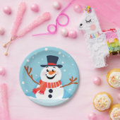 Snowman Weihnachtsfeiertag-Platte Pappteller (Party)