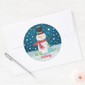 Snowman Weihnachtsfest Personalisiert Sticker (Umschlag)