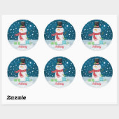 Snowman Weihnachtsfest Personalisiert Sticker (Blatt)