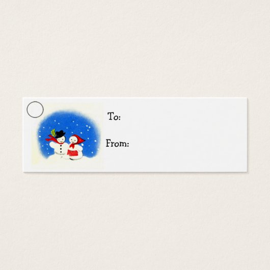 Snowman Weihnachtsgeschenk Tag (Vorderseite)