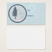Snowman Weihnachtsgeschenk Tag (Vorne & Hinten)