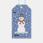 Snowman Weihnachtsgeschenke Tags Geschenkanhänger (Rückseite)