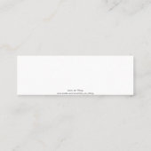 Snowman Weihnachtsgeschenke Tags/Labels Mini Visitenkarte (Rückseite)