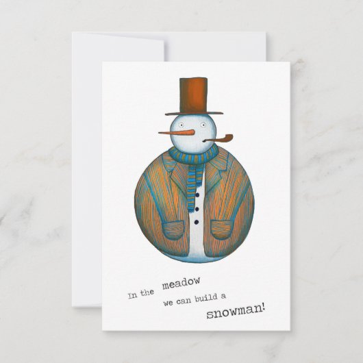 Snowman Weihnachtskarte (Vorderseite)
