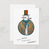 Snowman Weihnachtskarte (Vorne/Hinten)