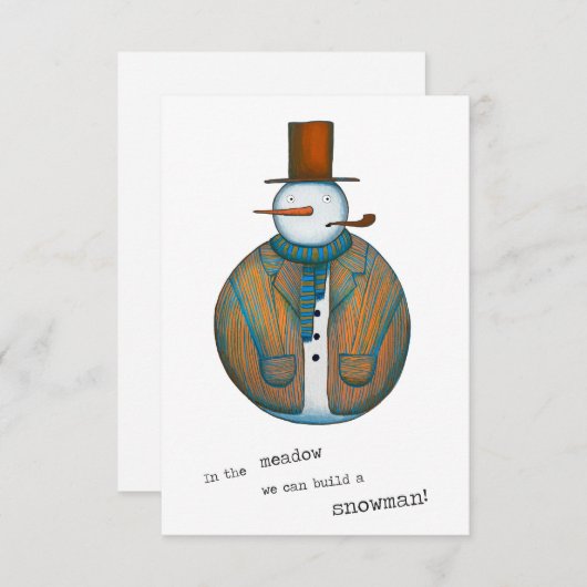 Snowman Weihnachtskarte (Vorne/Hinten)