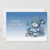 Snowman Weihnachtskarte Feiertagskarte (Vorderseite)
