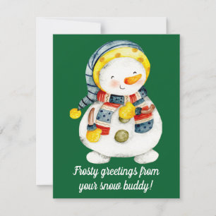 Snowman Weihnachtskarte Feiertagskarte
