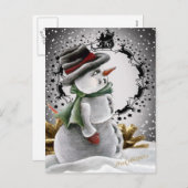 Snowman Weihnachtskarten Feiertagspostkarte (Vorne/Hinten)