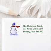 Snowman Weihnachtskarten Rücksendeadresse Stickers (Insitu)