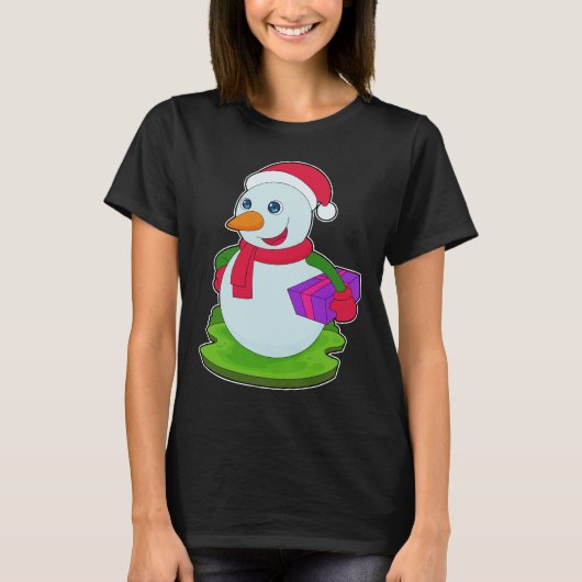 Snowman Weihnachtspaket T-Shirt (Vorderseite)