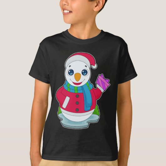 Snowman Weihnachtspaket T-Shirt (Vorderseite)