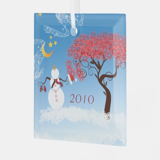 Snowman Weihnachtsschmuck (Vorderseite links)