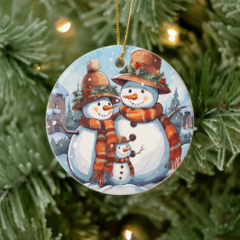 Snowman-Weihnachtsschmuck Keramik Ornament