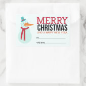Snowman Weihnachtssticker Rechteckiger Aufkleber (Tasche)