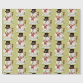 SnowMan Weihnachtswrapping Paper Geschenkpapier (Flach)