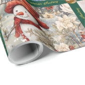 Snowman Weihnachtswrapping Paper mit Text Geschenkpapier (Rolleneckpunkt)