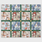 Snowman Weihnachtswrapping Paper mit Text Geschenkpapier (Flach)