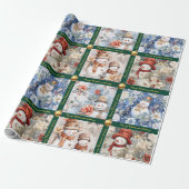 Snowman Weihnachtswrapping Paper mit Text Geschenkpapier (Ungerollt)