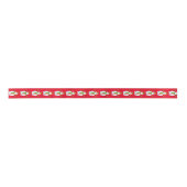 Snowman weiht Weihnachten Red Satin Ribbon Satinband (Vorderseite)