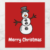 Snowman Weinetikett (Einzelnes Label)