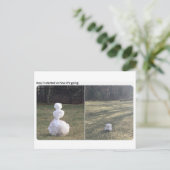 Snowman, wie es angefangen hat und wie es ins Twit Postkarte (Stehend Vorderseite)