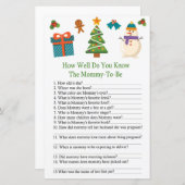 Snowman, wie gut du Baby-Dusche-Spiel weißt (Vorne/Hinten)