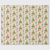 Snowman wiederholt Name Niedliche Weihnachtsjunge Geschenkpapier (Flach)