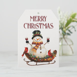 Snowman Wine Winter Weihnachten