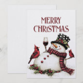 Snowman Wine Winter Weihnachten (Vorne/Hinten)