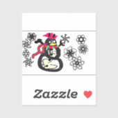 Snowman winter  aufkleber (Blatt)