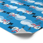 SNOWMAN WINTER BACKGRUNDS WALLPAPERS VORLAGEN TE POSTER (Ecke)