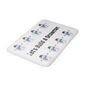 Snowman Winter Bathroom Mat Badematte (Schrägansicht)