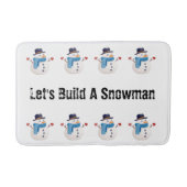 Snowman Winter Bathroom Mat Badematte (Vorderseite)
