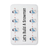 Snowman Winter Bathroom Mat Badematte (Vorderseite Vertikal)