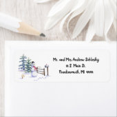 Snowman Winter Christmas Return Address Label (Insitu)