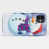 Snowman Winter Frohe Weihnachtsschnee Case-Mate iPhone Hülle (Rückseite (Horizontal))