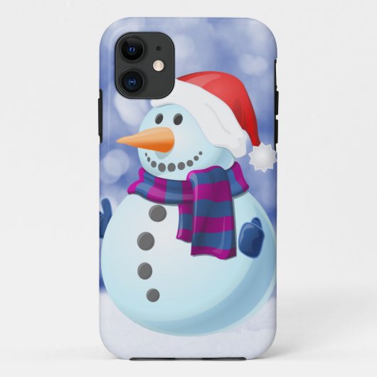 Snowman Winter Frohe Weihnachtsschnee Case-Mate iPhone Hülle (Rückseite)