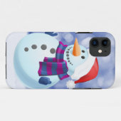 Snowman Winter Frohe Weihnachtsschnee Case-Mate iPhone Hülle (Rückseite (Horizontal))
