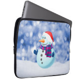 Snowman Winter Frohe Weihnachtsschnee Laptopschutzhülle (Vorne Rechts)