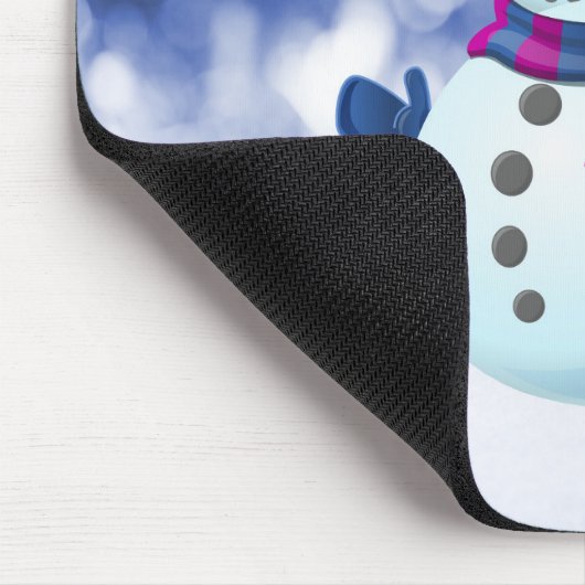 Snowman Winter Frohe Weihnachtsschnee Mousepad (Ecke)