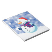 Snowman Winter Frohe Weihnachtsschnee Notizblock (angewinkelt)