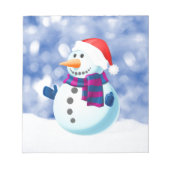 Snowman Winter Frohe Weihnachtsschnee Notizblock (Vorderseite)