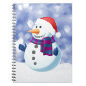 Snowman Winter Frohe Weihnachtsschnee Notizblock (Vorderseite)