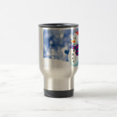 Snowman Winter Frohe Weihnachtsschnee Reisebecher (Mittel)