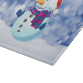 Snowman Winter Frohe Weihnachtsschnee Schneidebrett (Ecke)