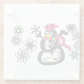 Snowman winter  glasuntersetzer (Rückseite)