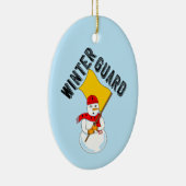 Snowman Winter Guard Metal Ornament (Rechts)